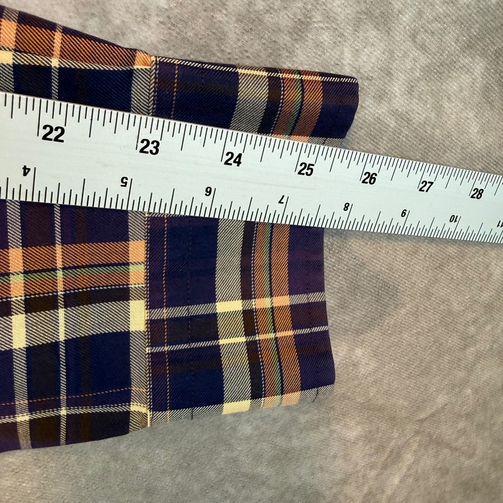 Jos A Bank Shirt Mens Large Purple Plaid Traveler's Collection LS Prep Business - Picture 8 of 8